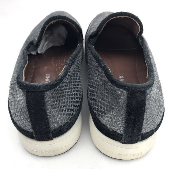 Donald J Pliner Mickey Metallic Sparkle Faux Snakeskin Slip On Sneaker Loafers - Picture 9 of 13